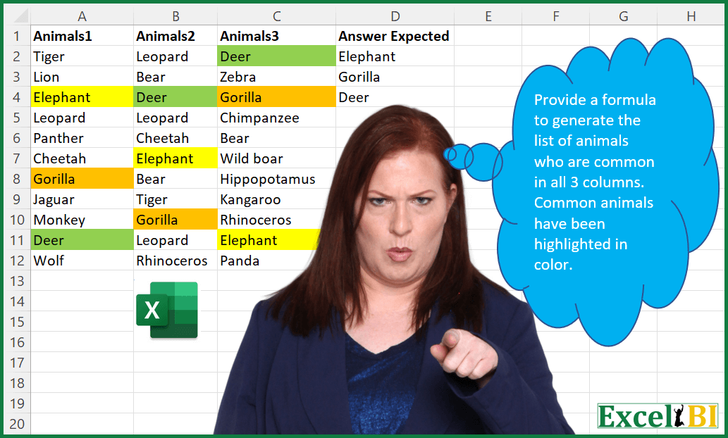 Find Common Animals