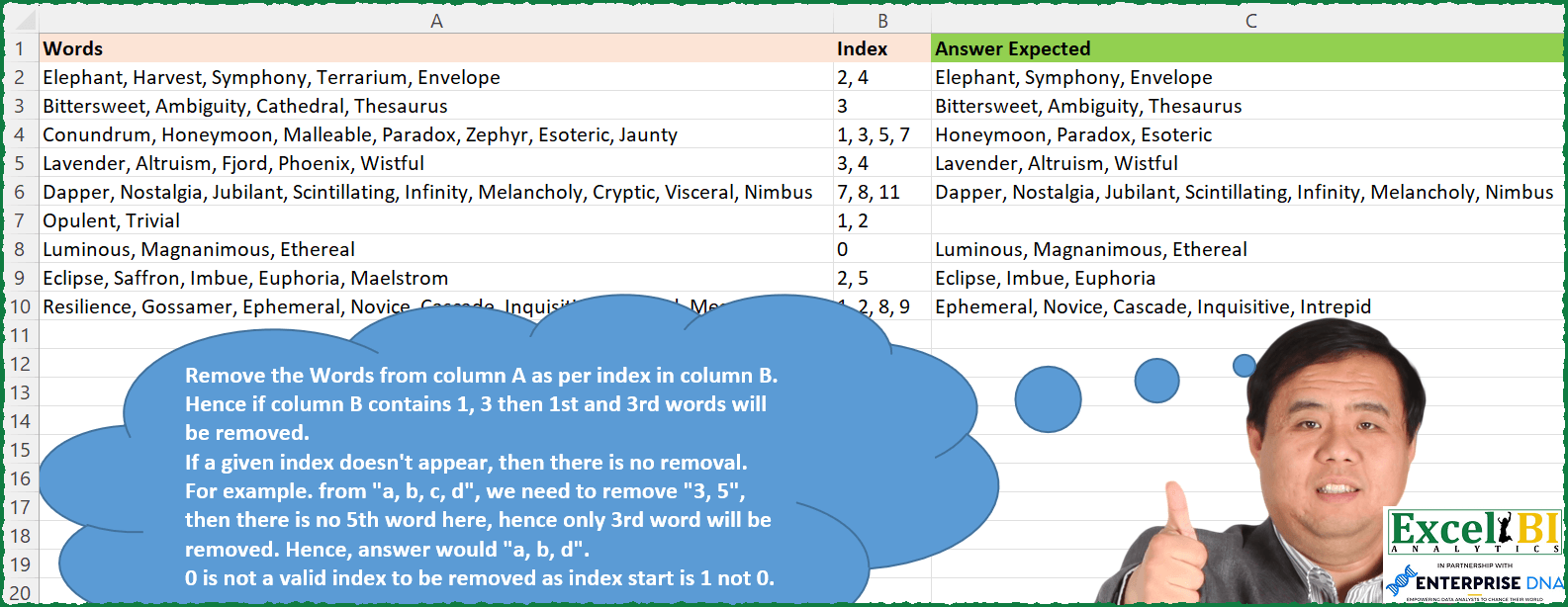 Remove Words by Index