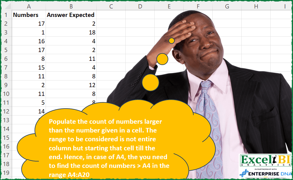 Count Larger Numbers Below
