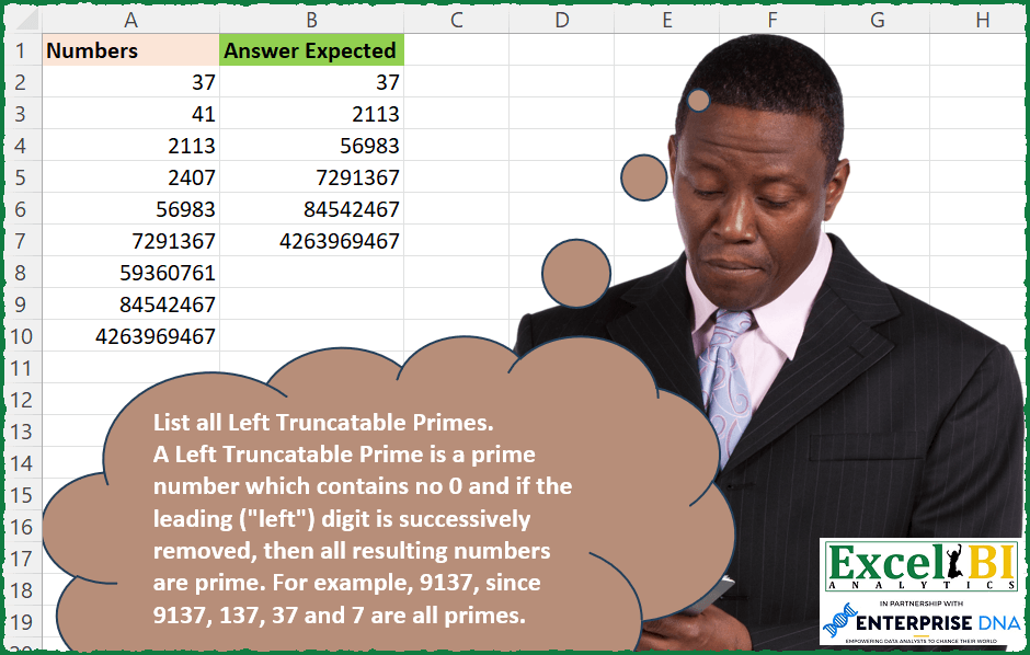 List Left Truncatable Primes