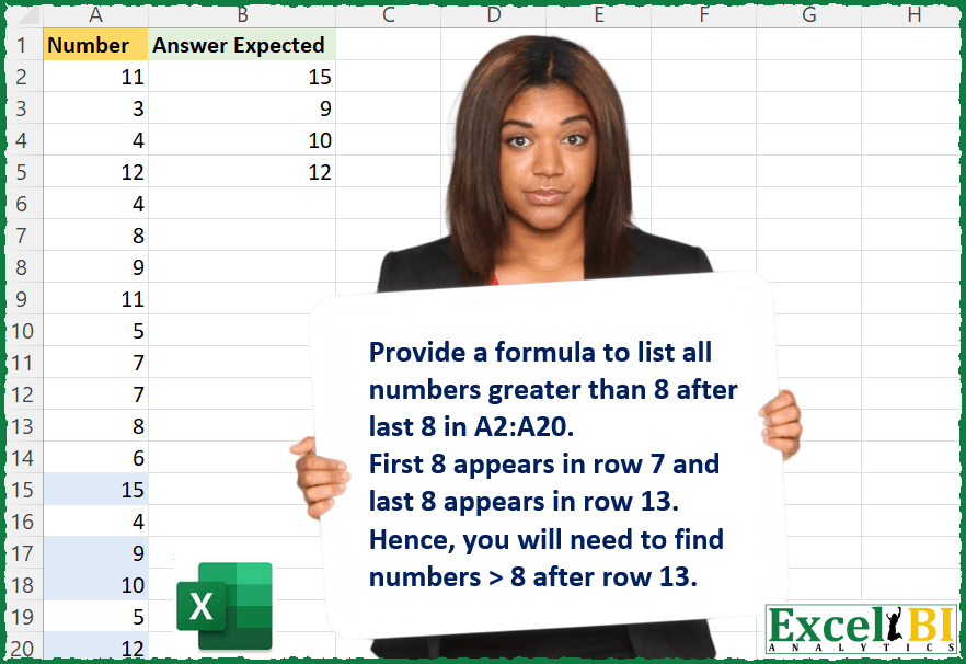 List Numbers After Last Eight