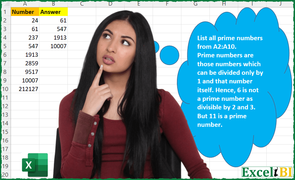 List Prime Numbers Only