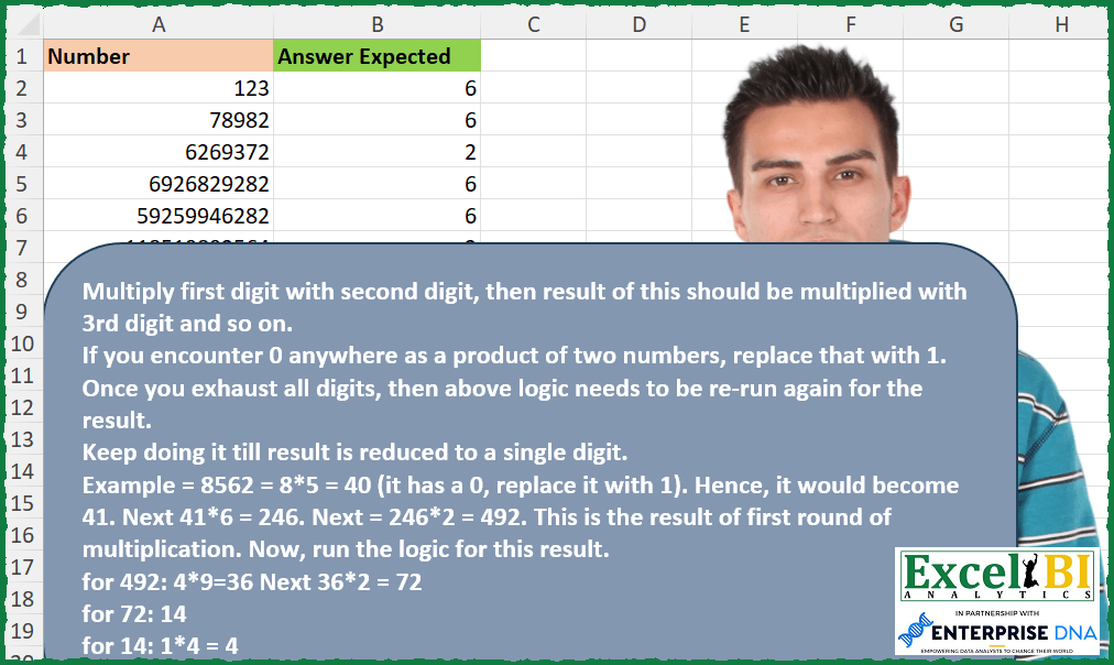 Multiply Digits to Single Digit