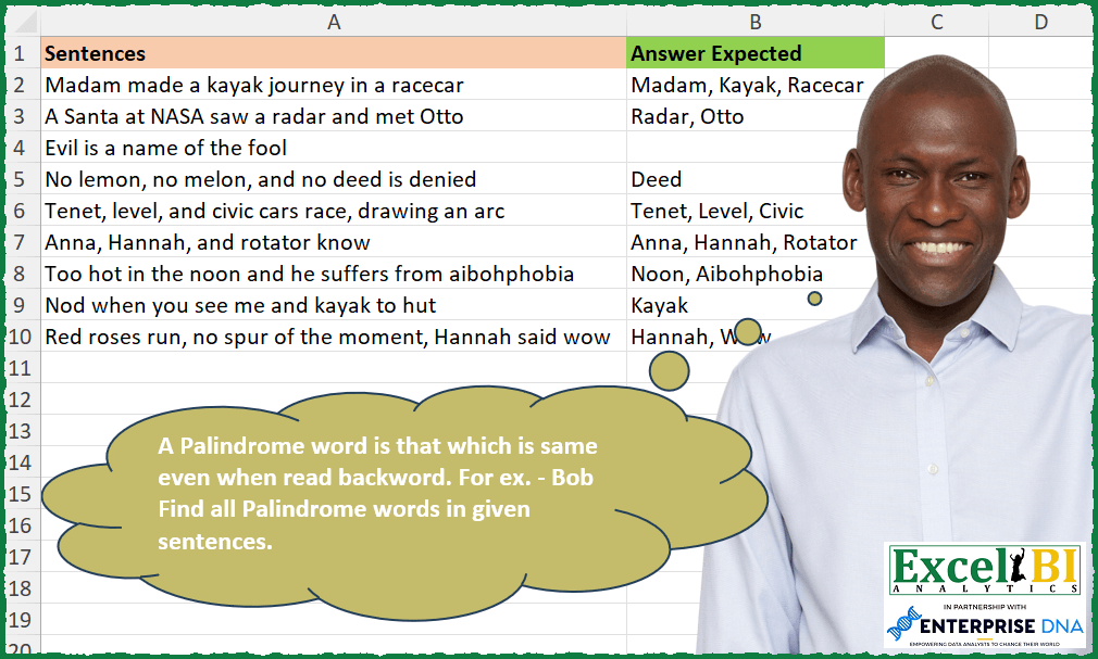 Find Palindrome Words in Text