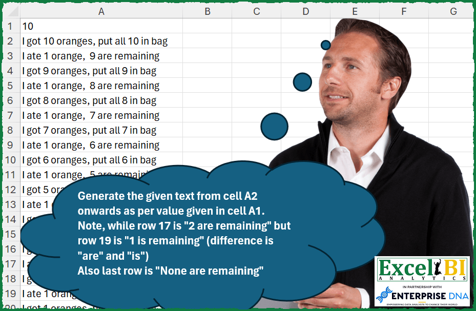 Generate Remaining Count Sentences