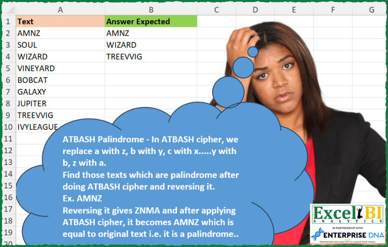 Find texts that are ATBASH Palindromes. | Excel, Power Query & Python ...