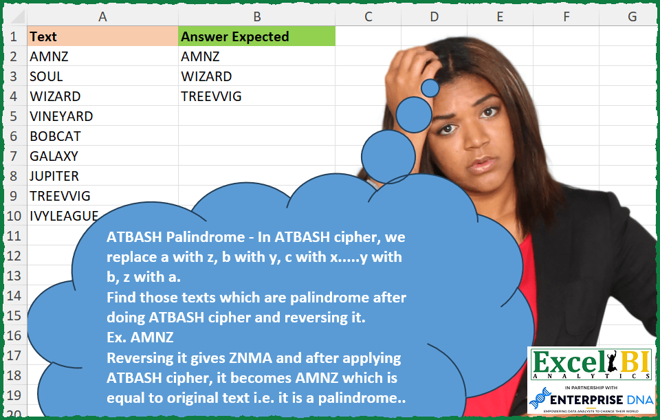 Find texts that are ATBASH Palindromes