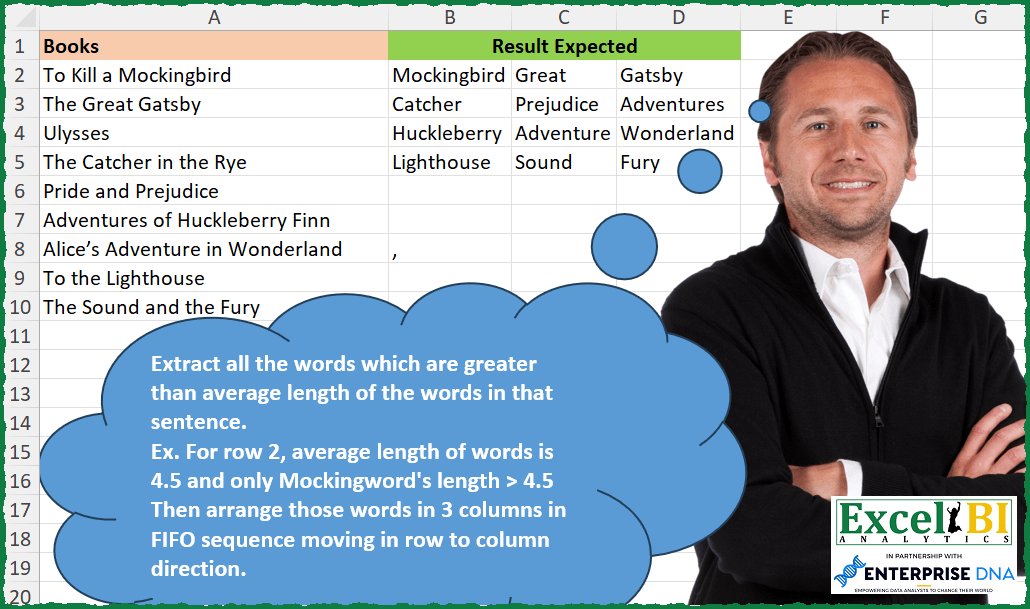 List words longer than average word length