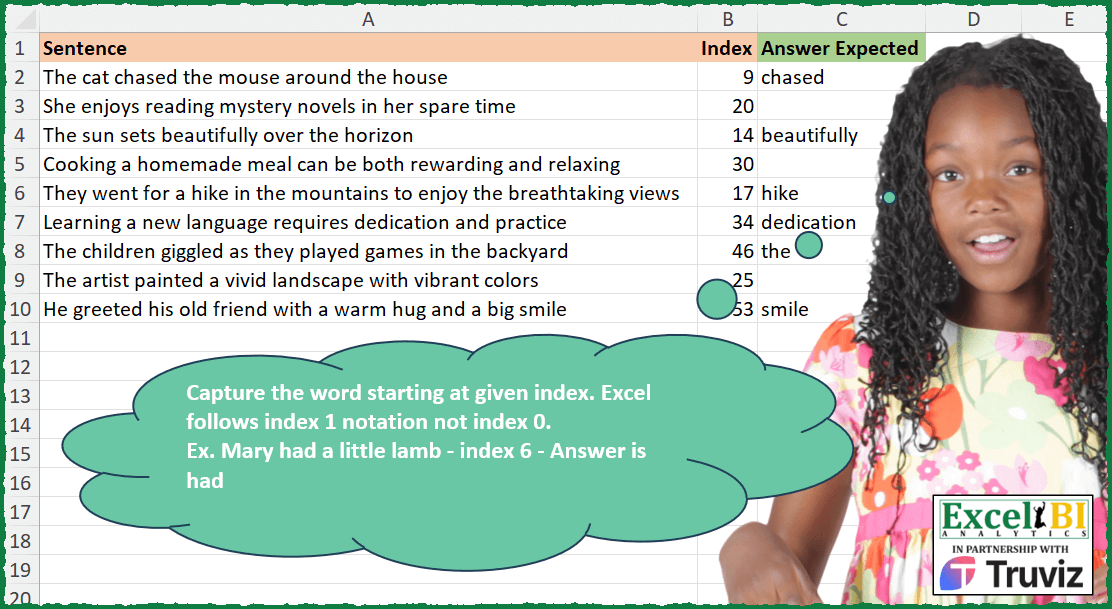 Find Word by Exact Index