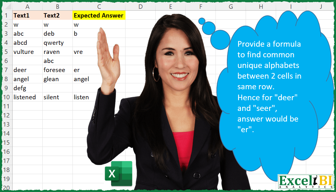 Find Common Letters Between Words