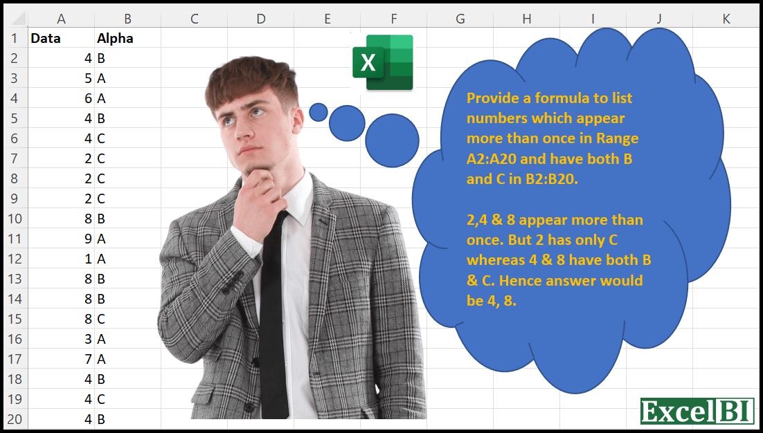 List Numbers Appearing Repeatedly