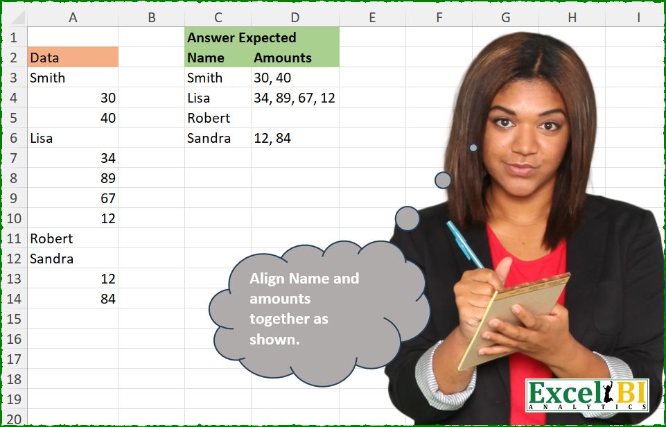 Align Names With Amounts