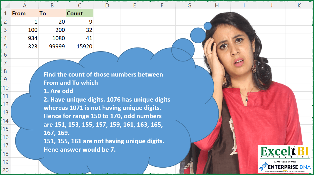 Count Unique Odd Digit Numbers