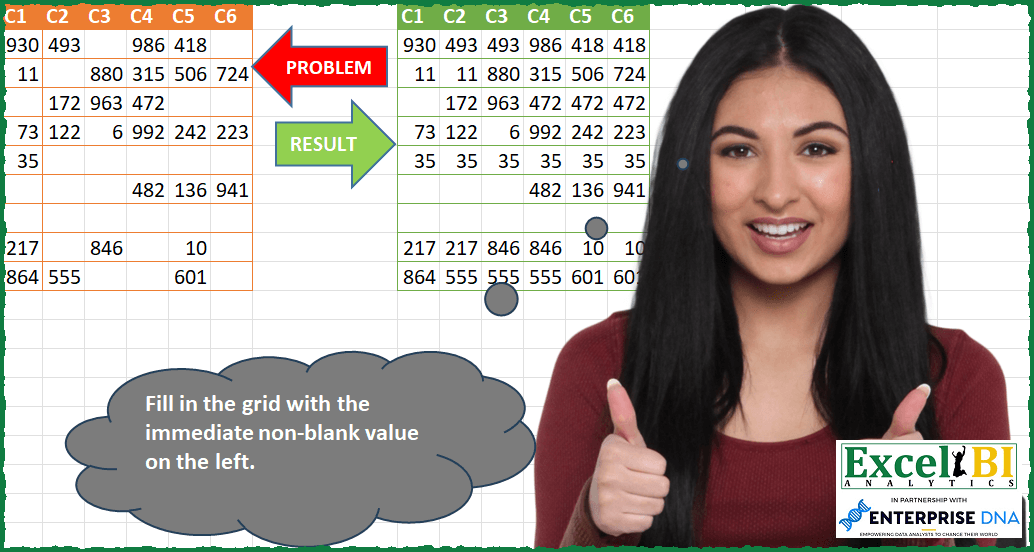 Fill Grid With Left Values