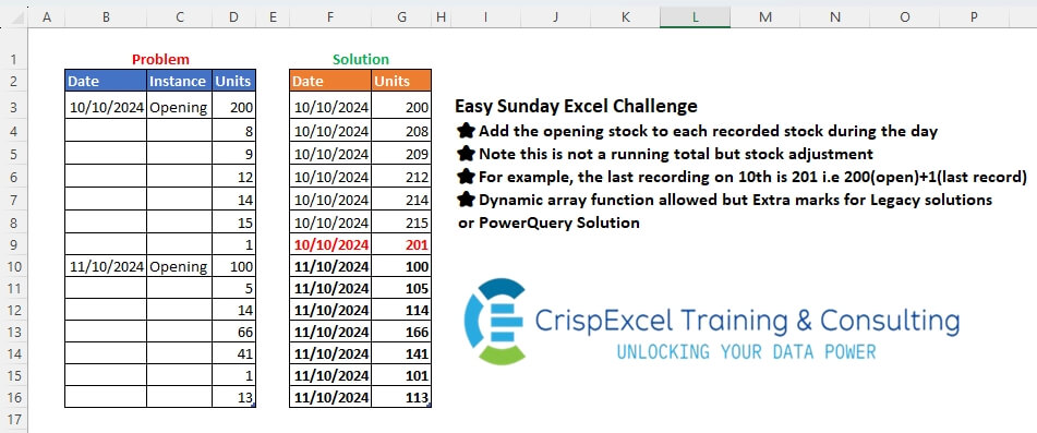 Fill Down using dynamic arrays.